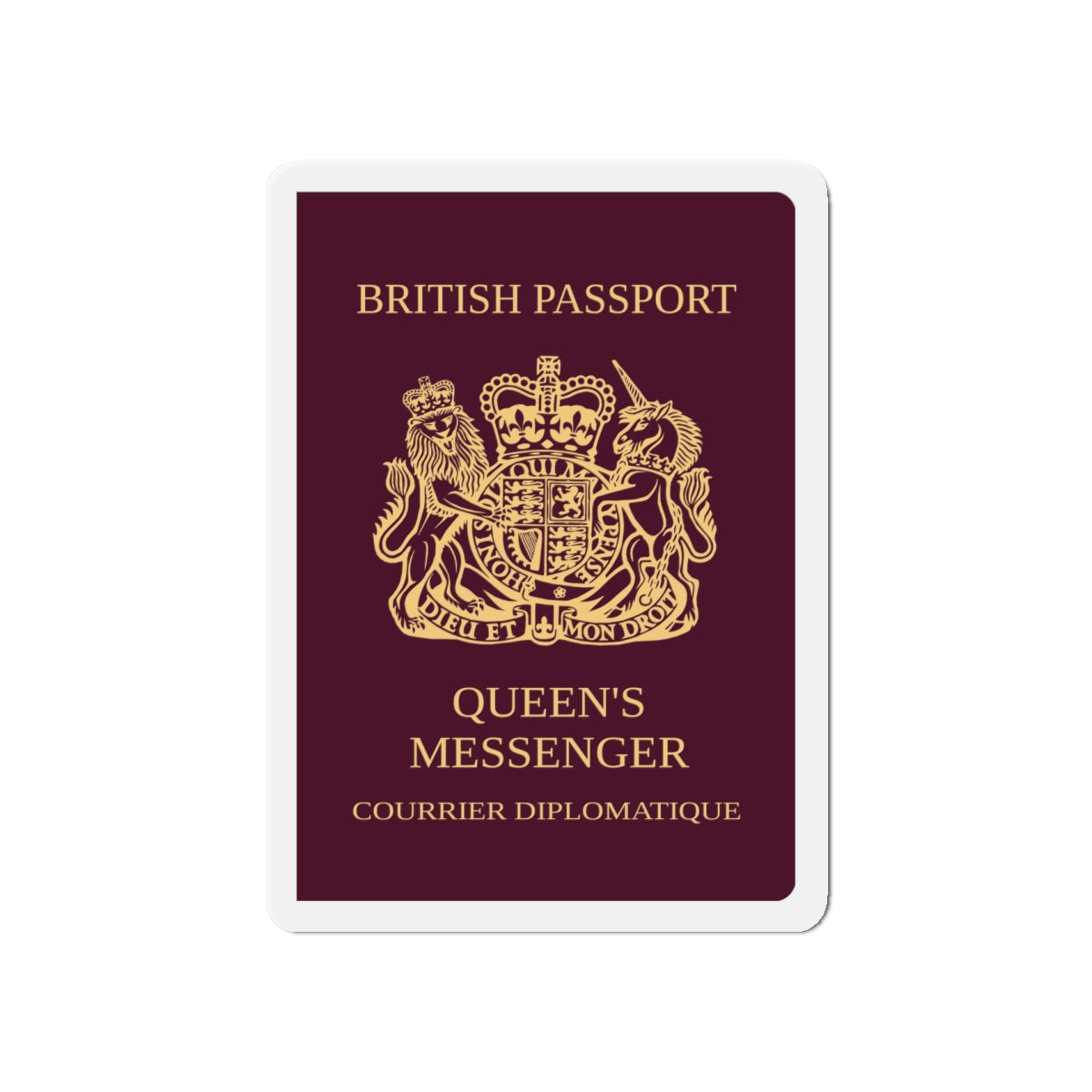 Queen's Messenger Passport - Die-Cut Magnet-5" x 5"-The Sticker Space