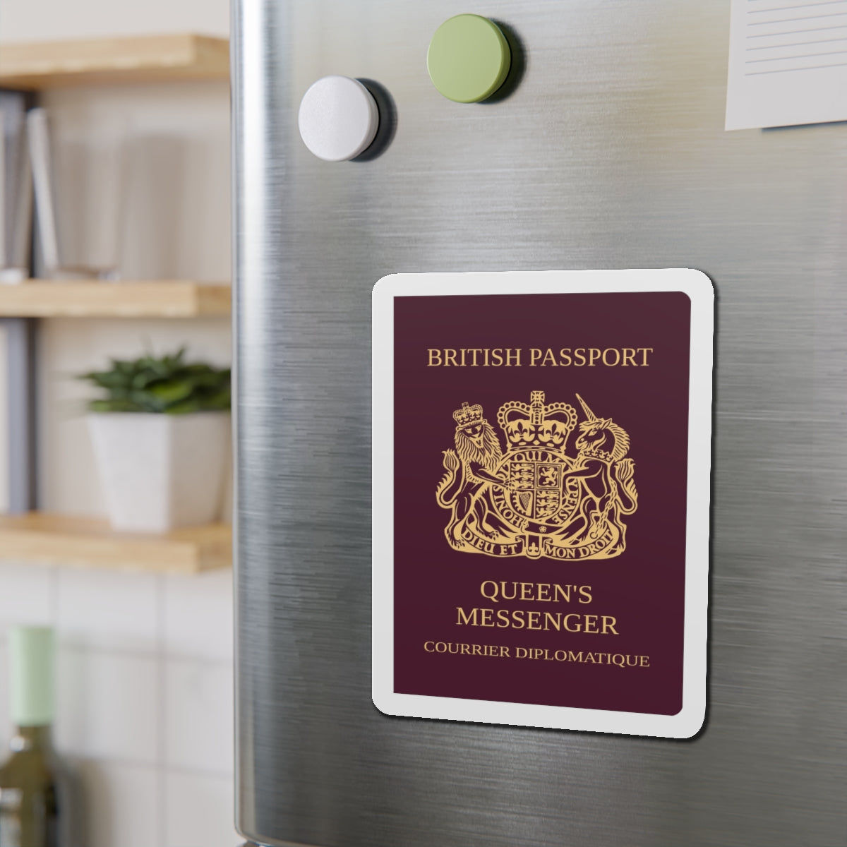 Queen's Messenger Passport - Die-Cut Magnet-The Sticker Space