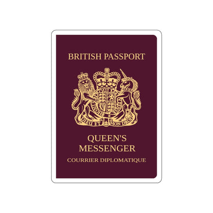 Queen's Messenger Passport STICKER Vinyl Die-Cut Decal-White-The Sticker Space