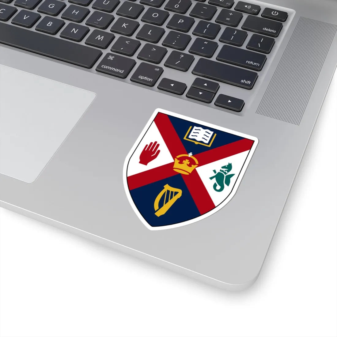 Queens University Belfast arms (United Kingdom) (Coat of Arms) STICKER Vinyl Kiss-Cut Decal - The Sticker Space