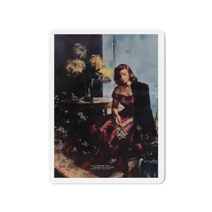 Question and Answer, Esquire, February 1949 (Magazine Illustration) Refrigerator Magnet 2 Inch Die-Cut - The Sticker Space