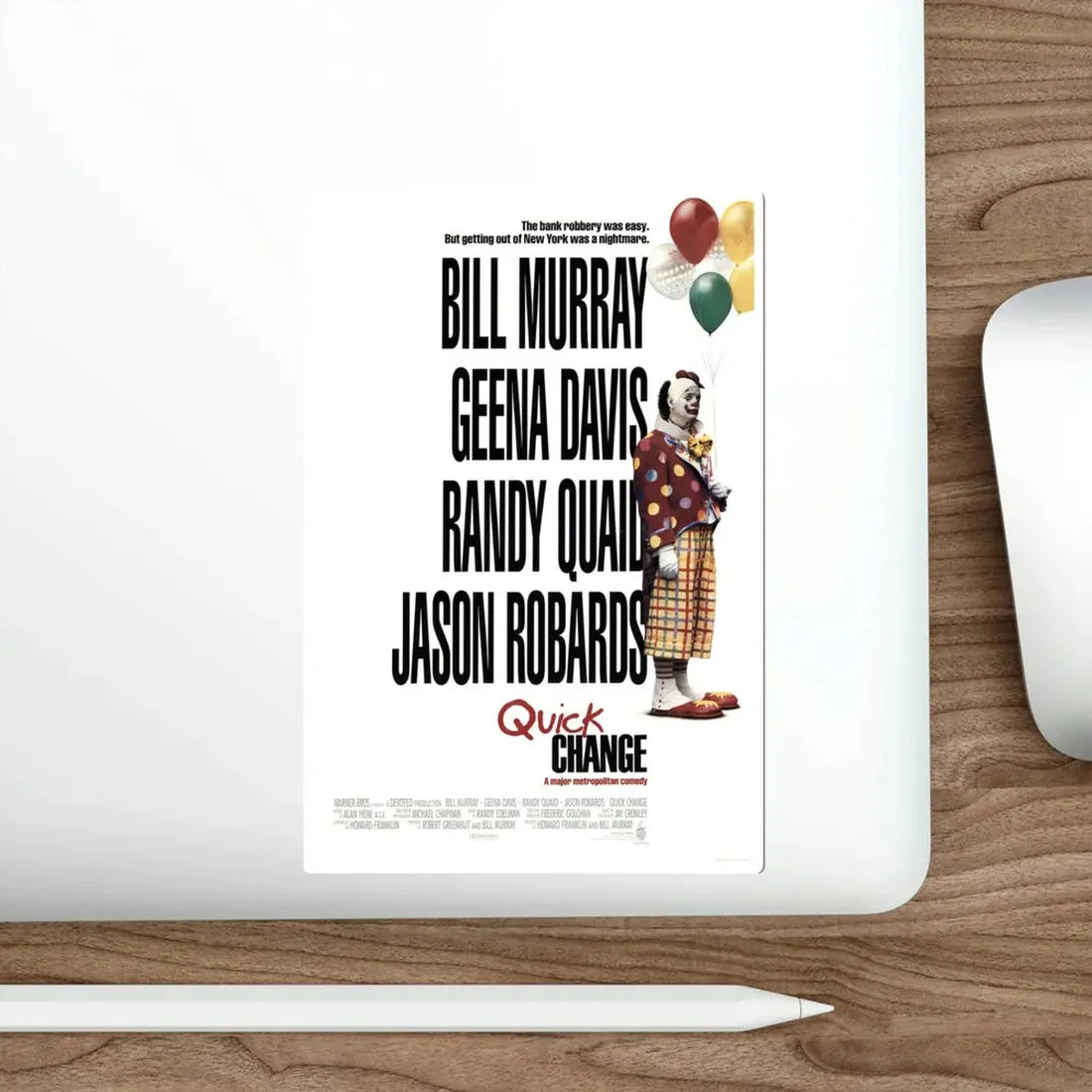 Quick Change 1990 Movie Poster STICKER Vinyl Die-Cut Decal - The Sticker Space