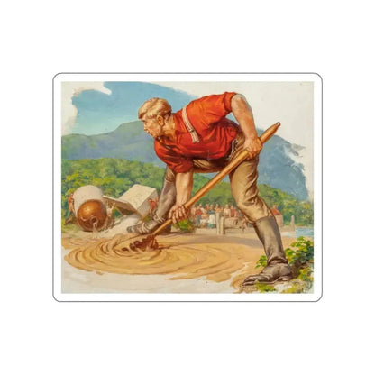 Quick Sand, interior story illustration (Magazine Illustration) STICKER Vinyl Die-Cut Decal White Die-Cut 6 Inch - The Sticker Space