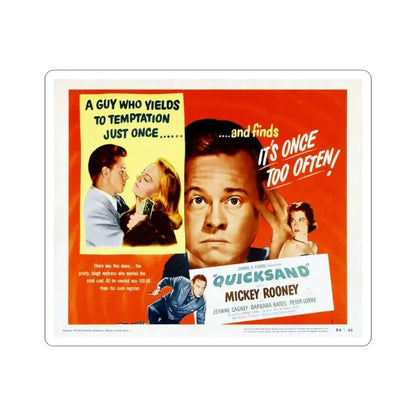 Quicksand 1950 Movie Poster - STICKER Vinyl Kiss-Cut Decal 3 Inch White - The Sticker Space