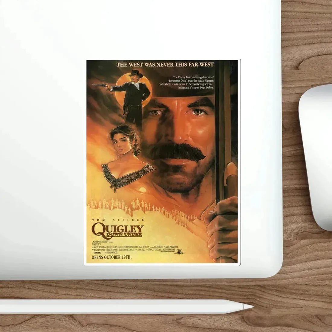 Quigley Down Under 1990 Movie Poster STICKER Vinyl Die-Cut Decal - The Sticker Space