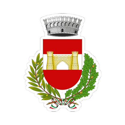 Quilliano-Stemma (Italy) (Coat of Arms) STICKER Vinyl Kiss-Cut Decal 4 Inch White - The Sticker Space