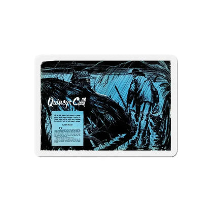 Quincy's Call, Bluebook Magazine, March 1953 (Magazine Illustration) Refrigerator Magnet 5 Inch Die-Cut - The Sticker Space