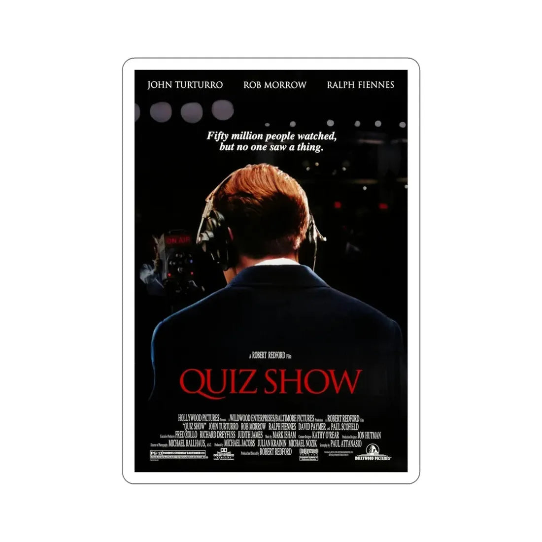 Quiz Show 1994 Movie Poster STICKER Vinyl Die-Cut Decal - The Sticker Space