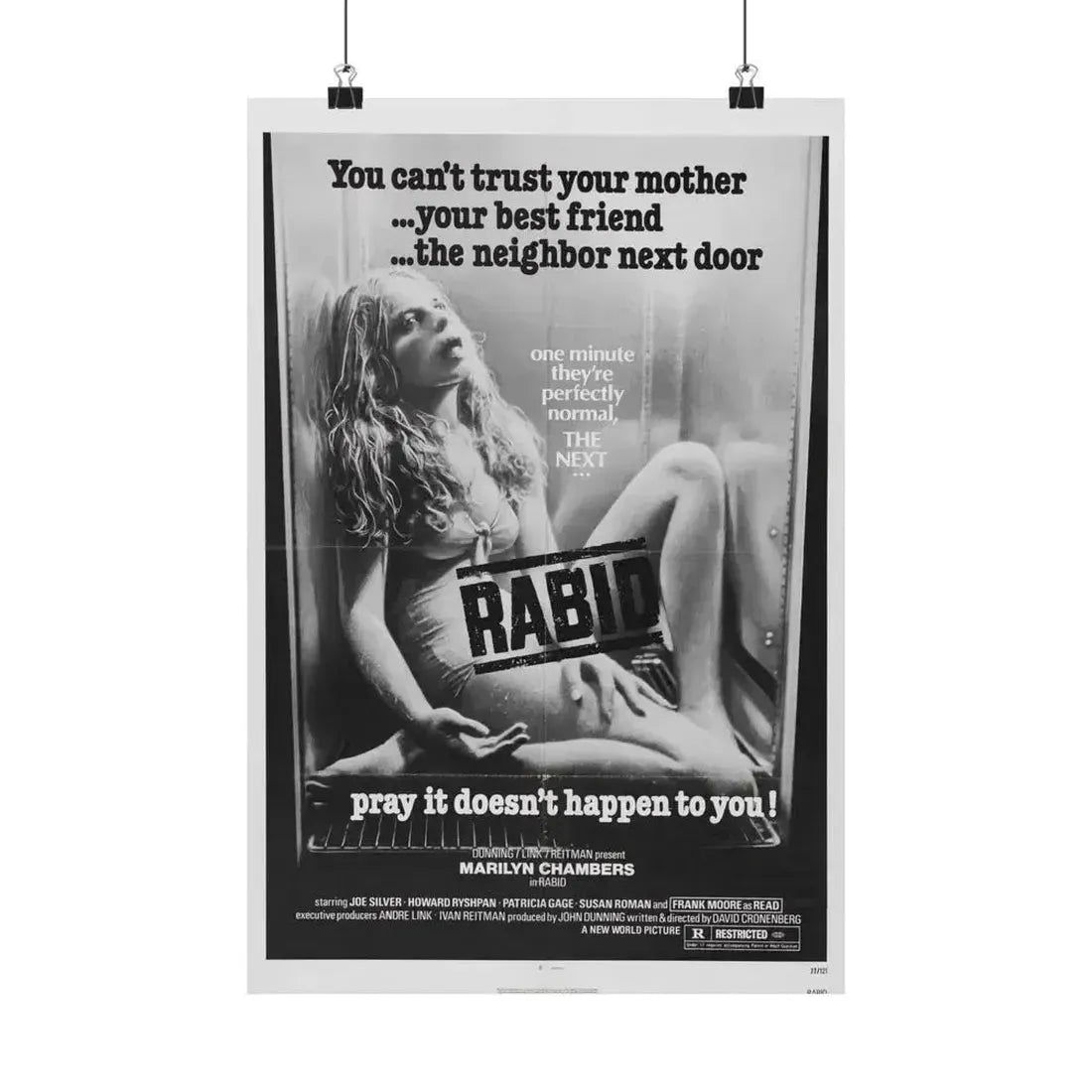 RABID 1977 - Paper Movie Poster 12″ x 18″ Matte - The Sticker Space