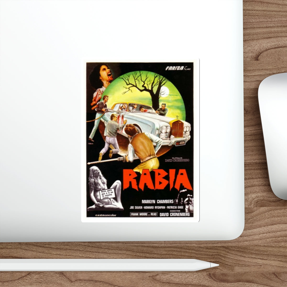 RABID (2) 1977 Movie Poster STICKER Vinyl Die-Cut Decal-The Sticker Space