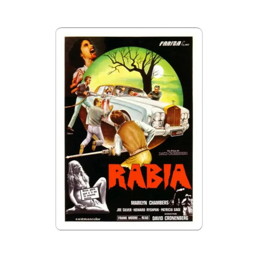 RABID (2) 1977 Movie Poster - STICKER Vinyl Kiss-Cut Decal 2 Inch White - The Sticker Space