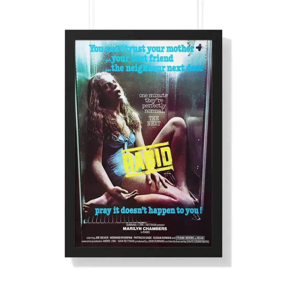 RABID (3) 1977 - Framed Movie Poster 20" x 30" Black - The Sticker Space