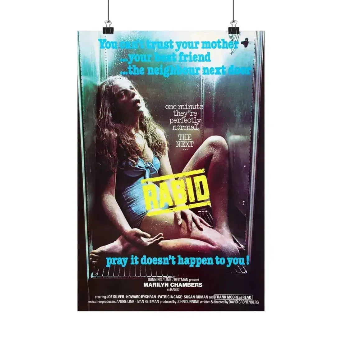 RABID (3) 1977 - Paper Movie Poster 12″ x 18″ Matte - The Sticker Space