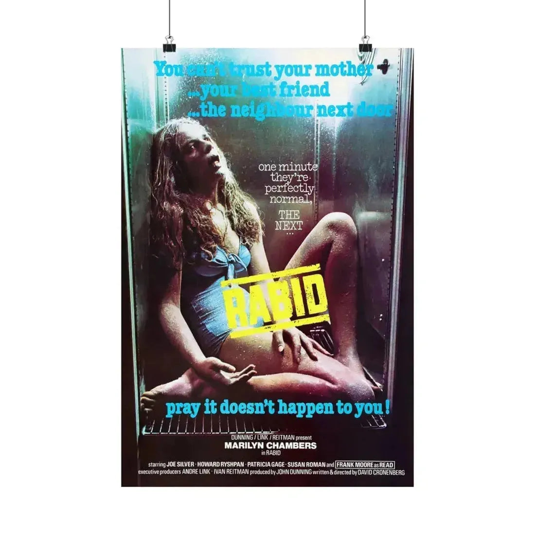 RABID (3) 1977 - Paper Movie Poster 16″ x 24″ Matte - The Sticker Space