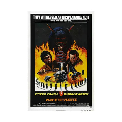 RACE WITH THE DEVIL 1975 - Paper Movie Poster - The Sticker Space