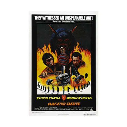 RACE WITH THE DEVIL 1975 - Paper Movie Poster - The Sticker Space