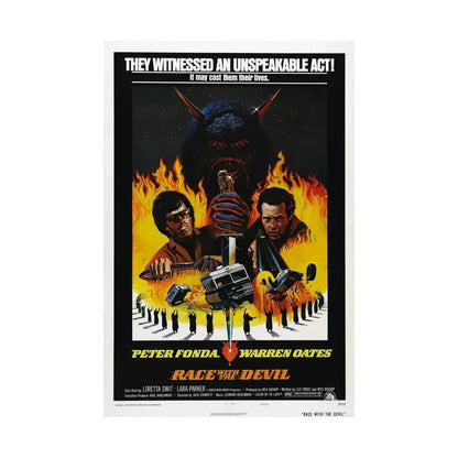 RACE WITH THE DEVIL 1975 - Paper Movie Poster - The Sticker Space