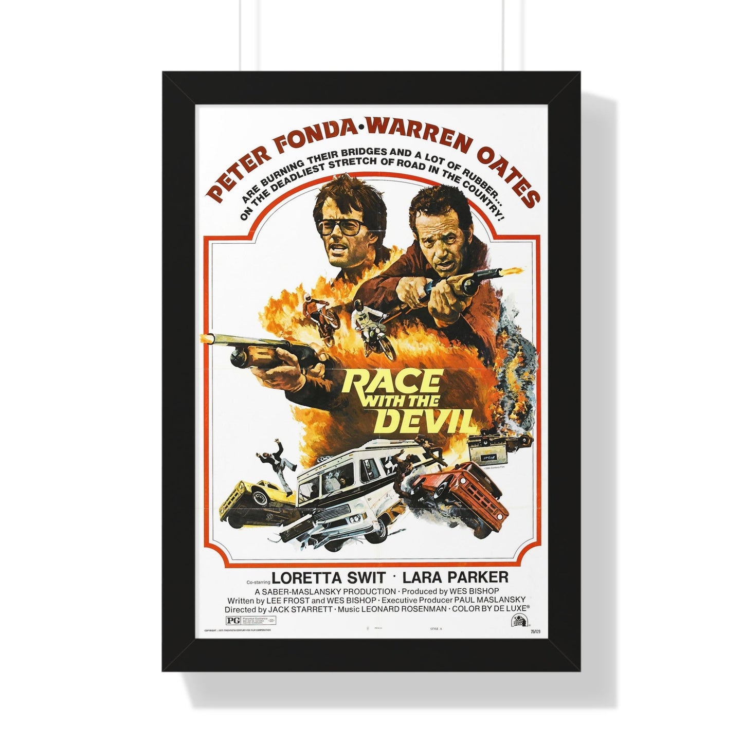 RACE WITH THE DEVIL (2) 1975 - Framed Movie Poster-16″ x 24″-The Sticker Space