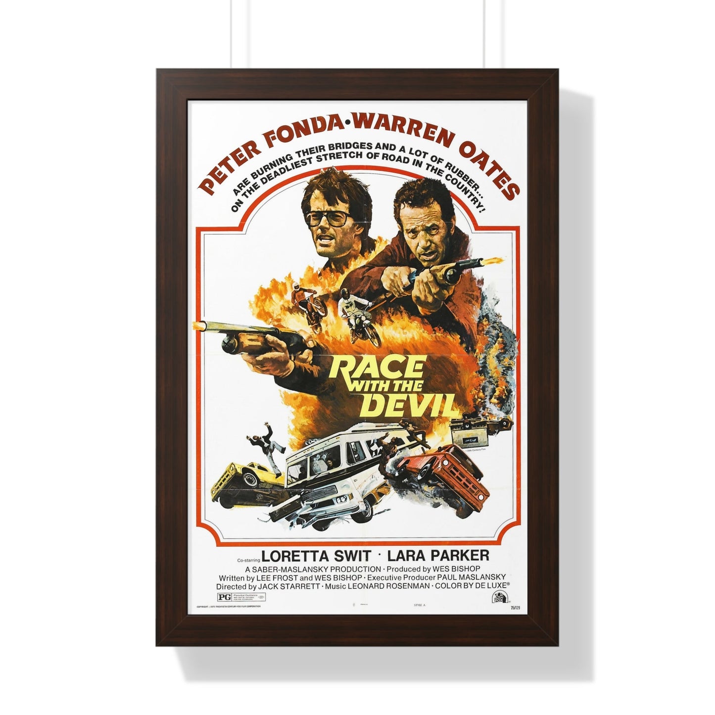 RACE WITH THE DEVIL (2) 1975 - Framed Movie Poster-16″ x 24″-The Sticker Space