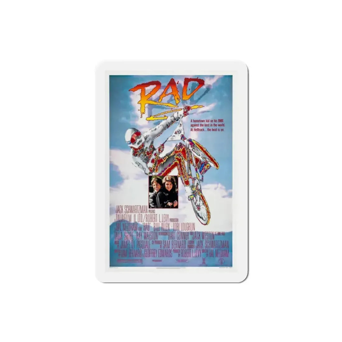 Rad 1986 Movie Poster Refrigerator Magnet 2 Inch - The Sticker Space