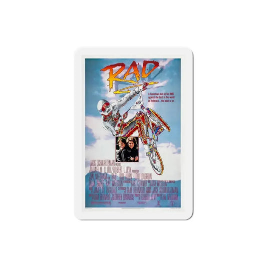Rad 1986 Movie Poster Refrigerator Magnet 2 Inch - The Sticker Space