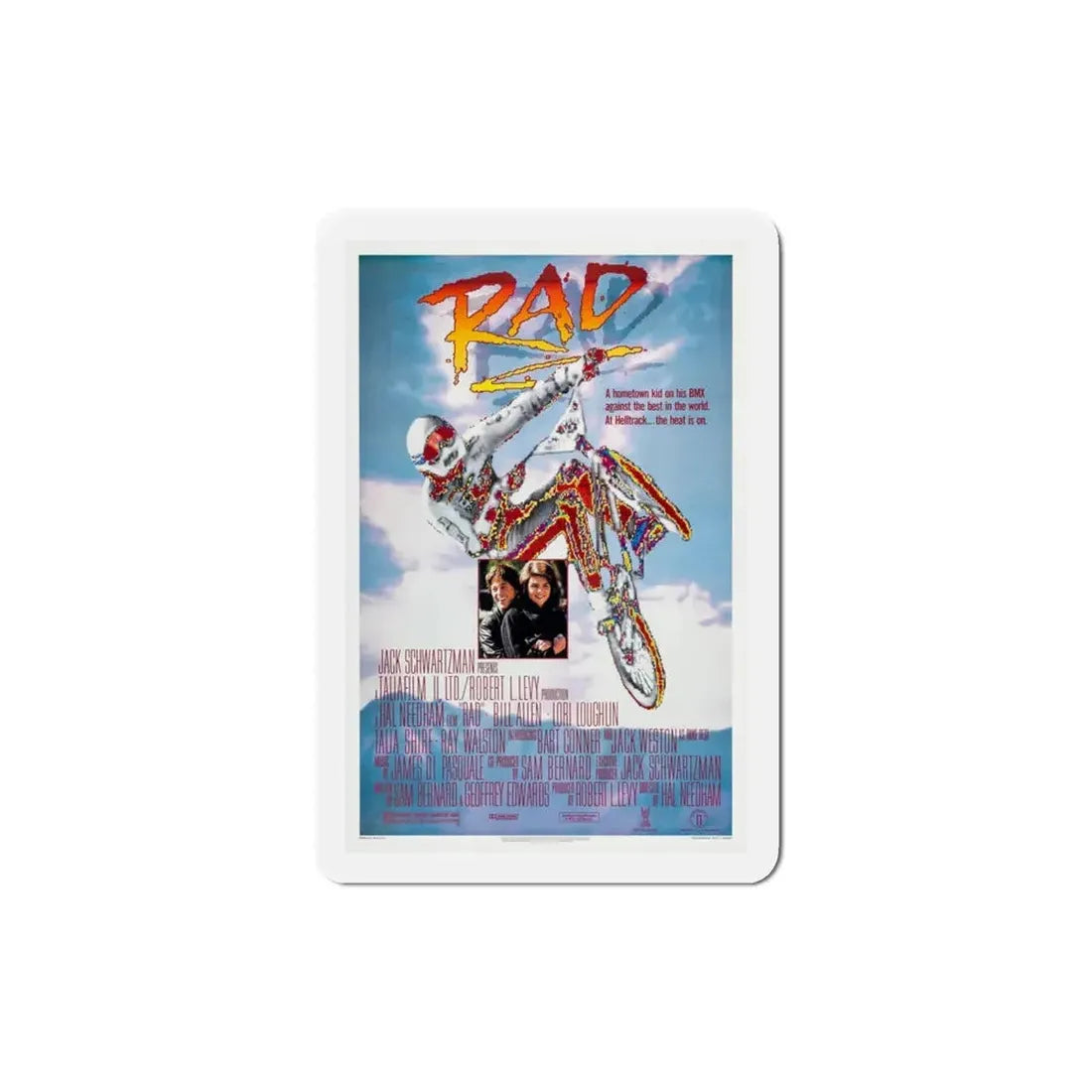 Rad 1986 Movie Poster Refrigerator Magnet 3 Inch - The Sticker Space