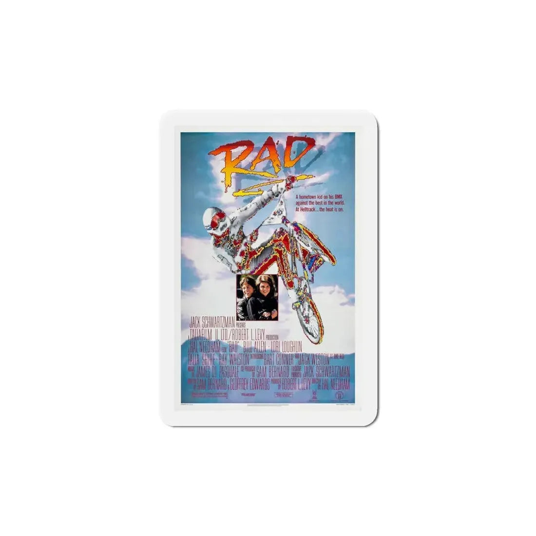 Rad 1986 Movie Poster Refrigerator Magnet 6 Inch - The Sticker Space