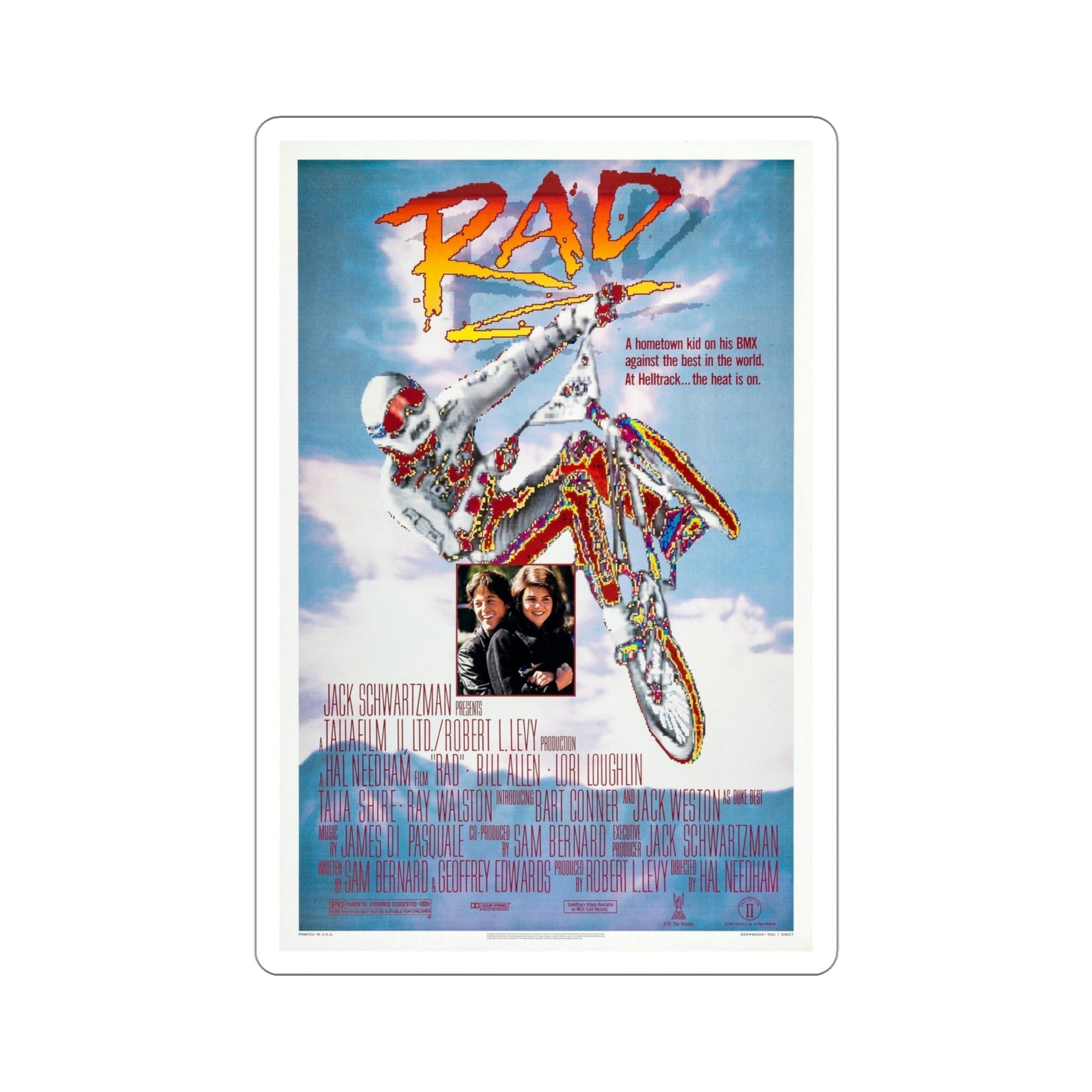 Rad 1986 Movie Poster STICKER Vinyl Die-Cut Decal-4 Inch-The Sticker Space