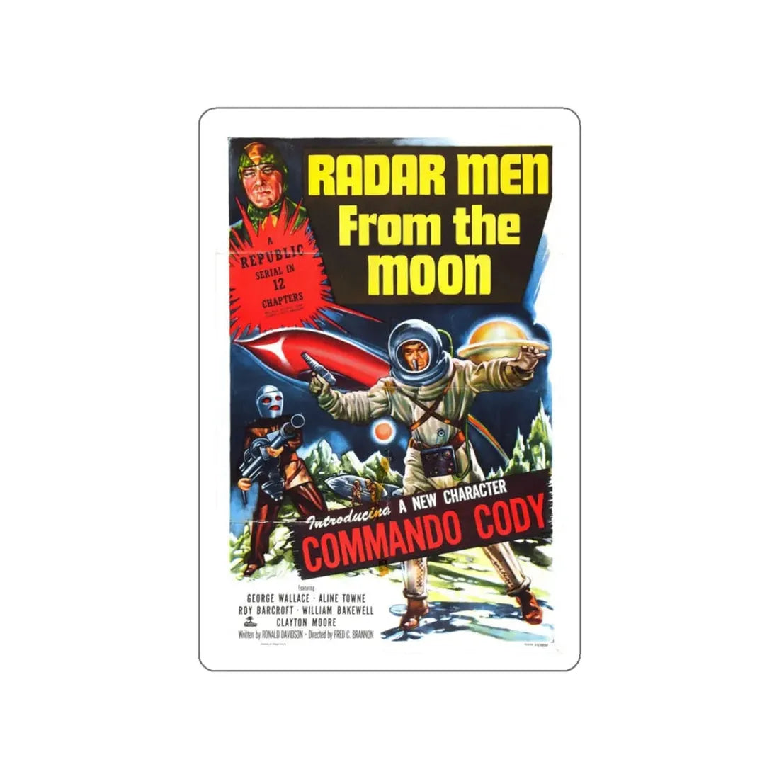 RADAR MEN FROM THE MOON 1952 Movie Poster STICKER Vinyl Die-Cut Decal - The Sticker Space