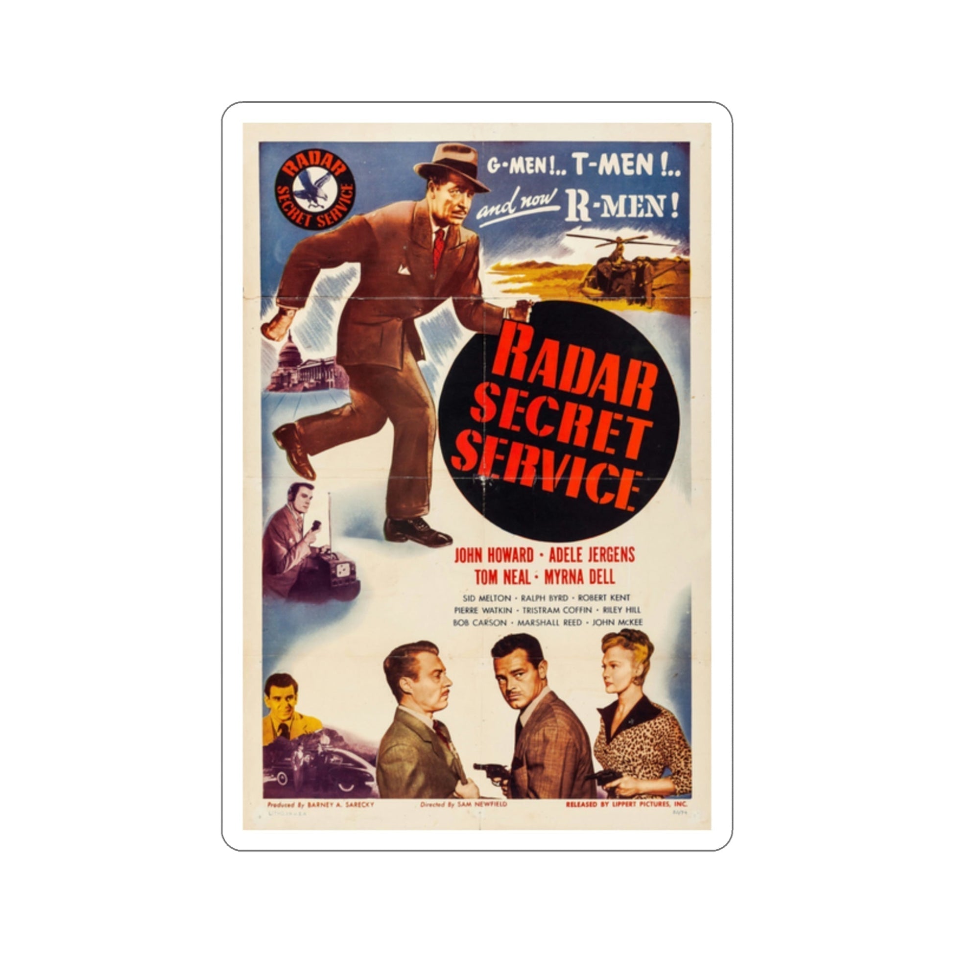 Radar Secret Service 1950 Movie Poster STICKER Vinyl Die-Cut Decal-2 Inch-The Sticker Space