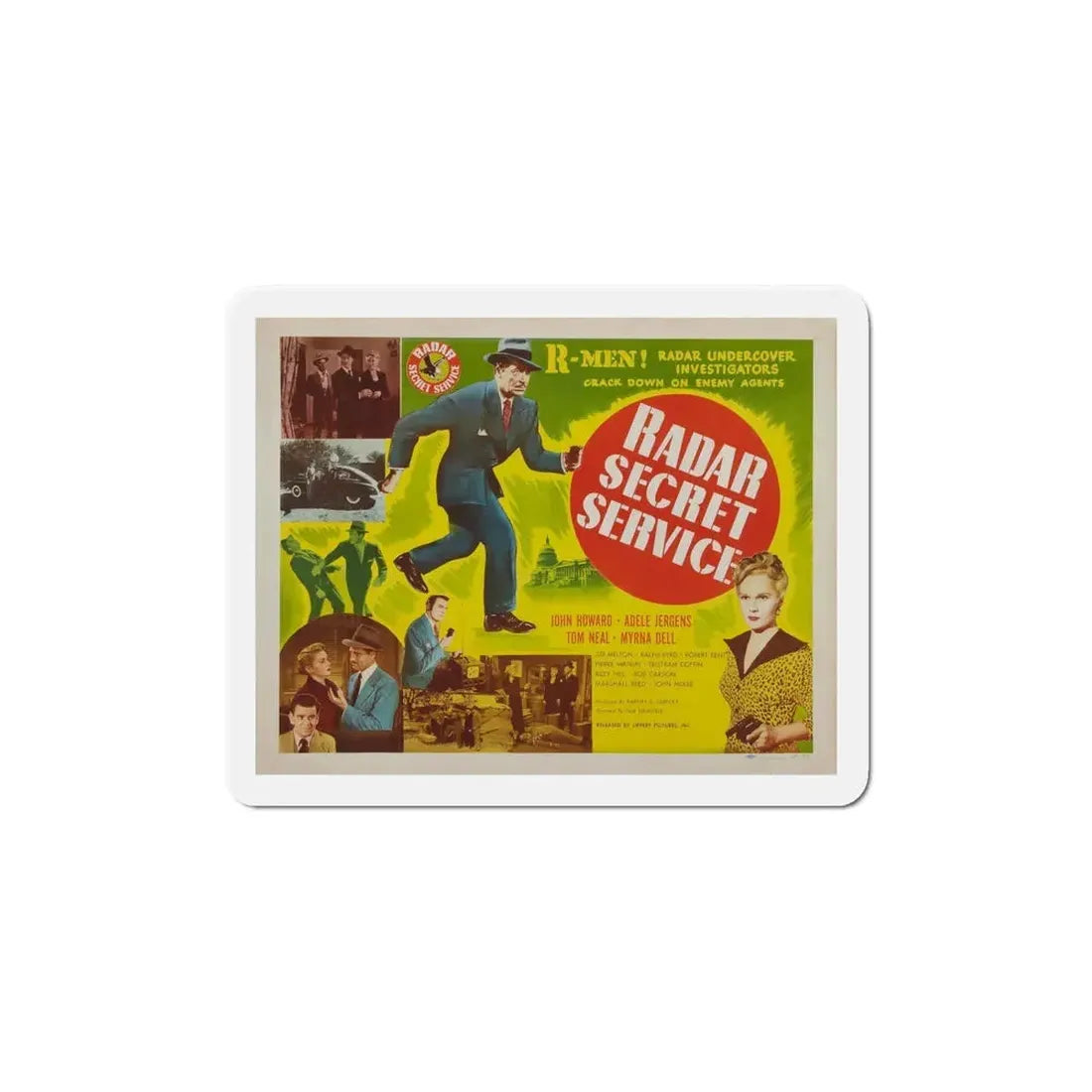 Radar Secret Service 1950 v2 Movie Poster Refrigerator Magnet 6 Inch - The Sticker Space