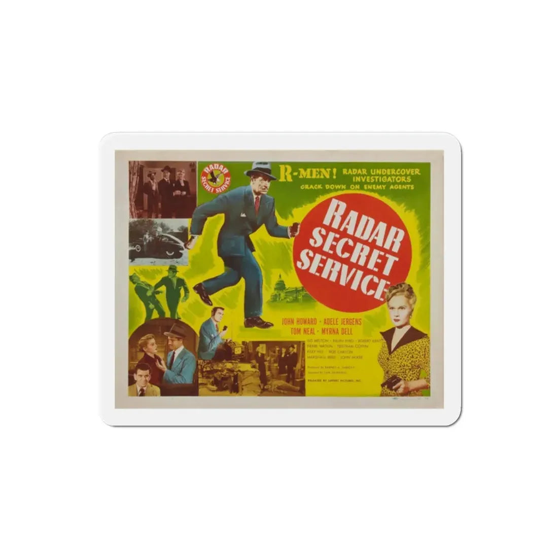 Radar Secret Service 1950 v2 Movie Poster Refrigerator Magnet - The Sticker Space