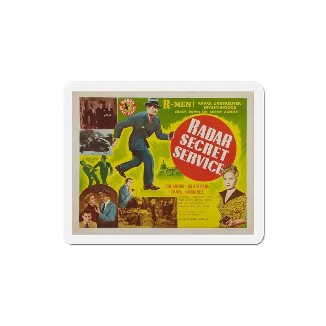 Radar Secret Service 1950 v2 Movie Poster Refrigerator Magnet - The Sticker Space