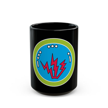 Radio (Boy Scout Merit Badge) Black Coffee Mug-15oz-The Sticker Space