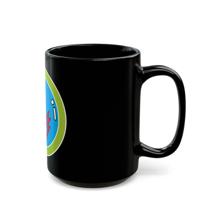 Radio (Boy Scout Merit Badge) Black Coffee Mug-The Sticker Space