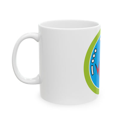 Radio (Boy Scout Merit Badge) White Coffee Mug-The Sticker Space