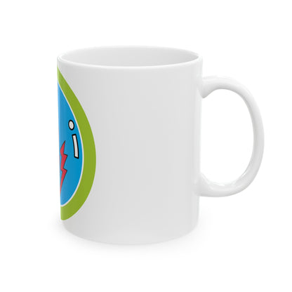 Radio (Boy Scout Merit Badge) White Coffee Mug-The Sticker Space