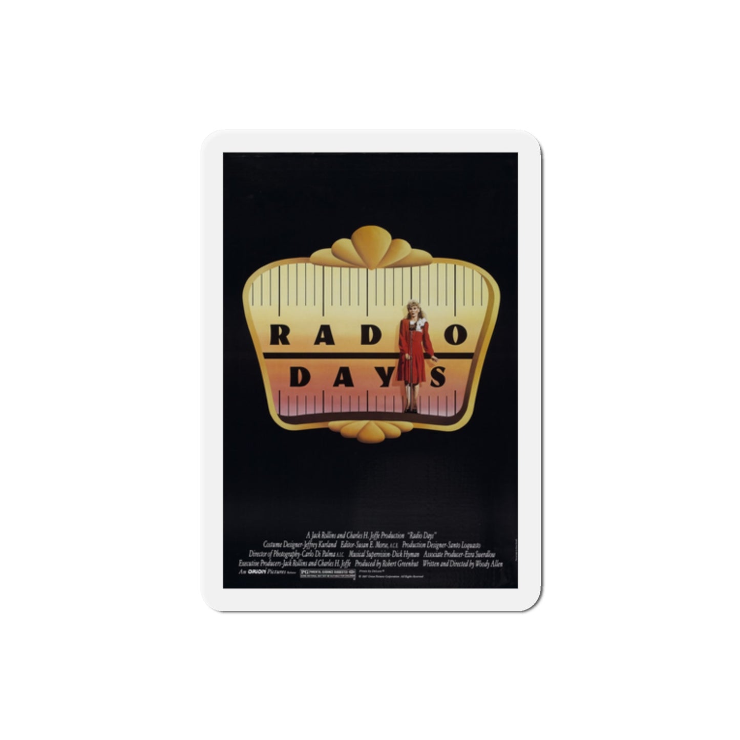 Radio Days 1987 Movie Poster Die-Cut Magnet-2" x 2"-The Sticker Space