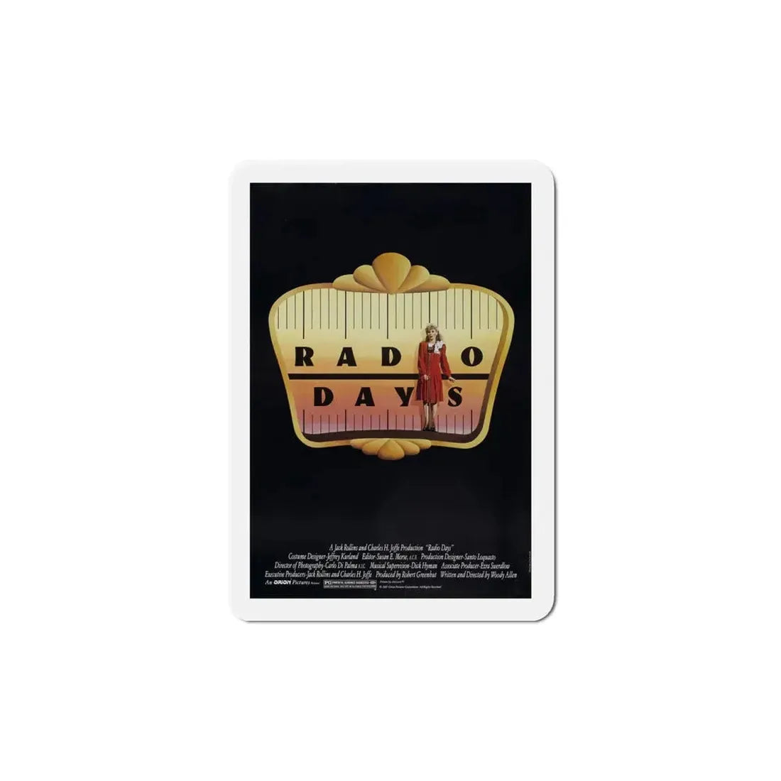 Radio Days 1987 Movie Poster Refrigerator Magnet 6 Inch - The Sticker Space