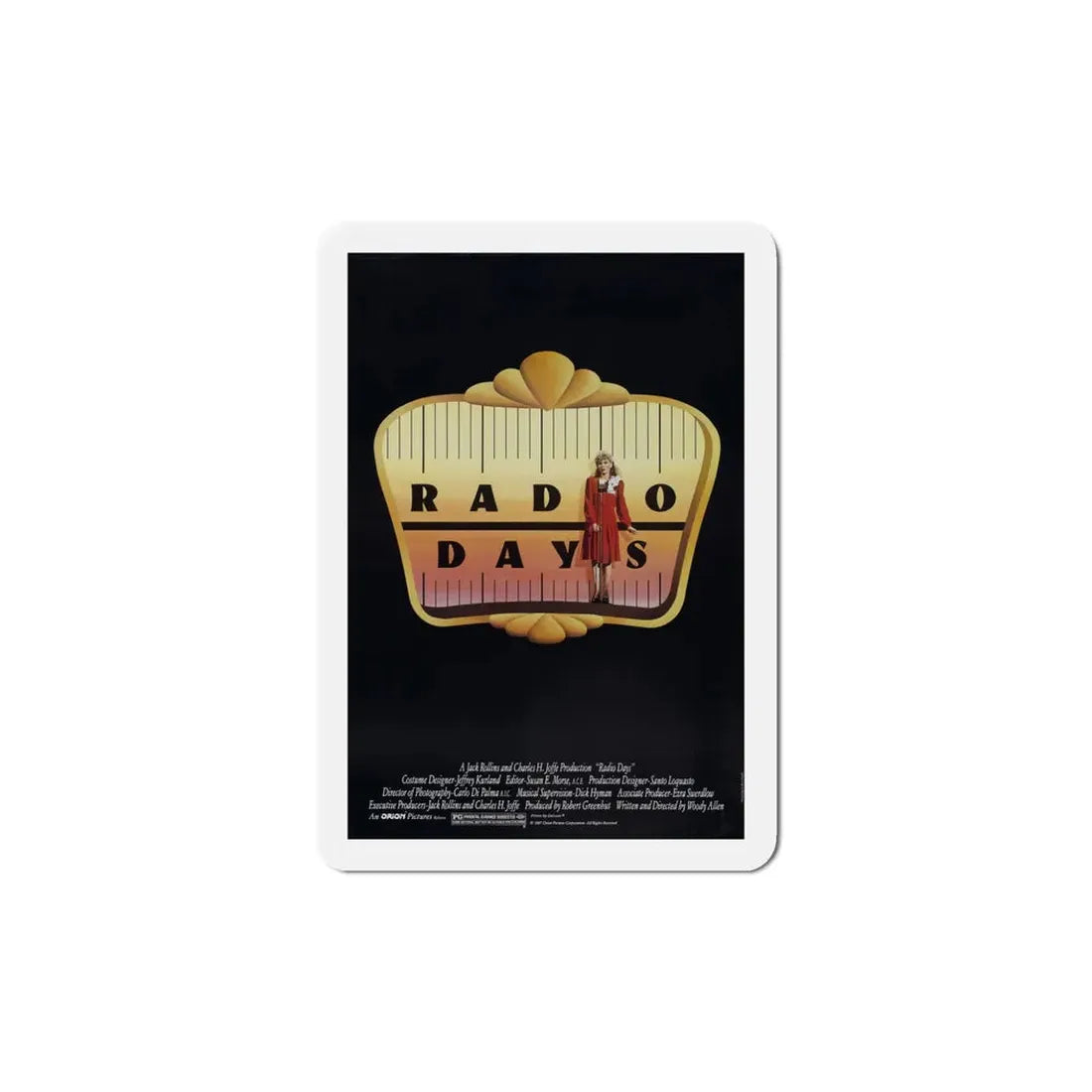 Radio Days 1987 Movie Poster Refrigerator Magnet - The Sticker Space