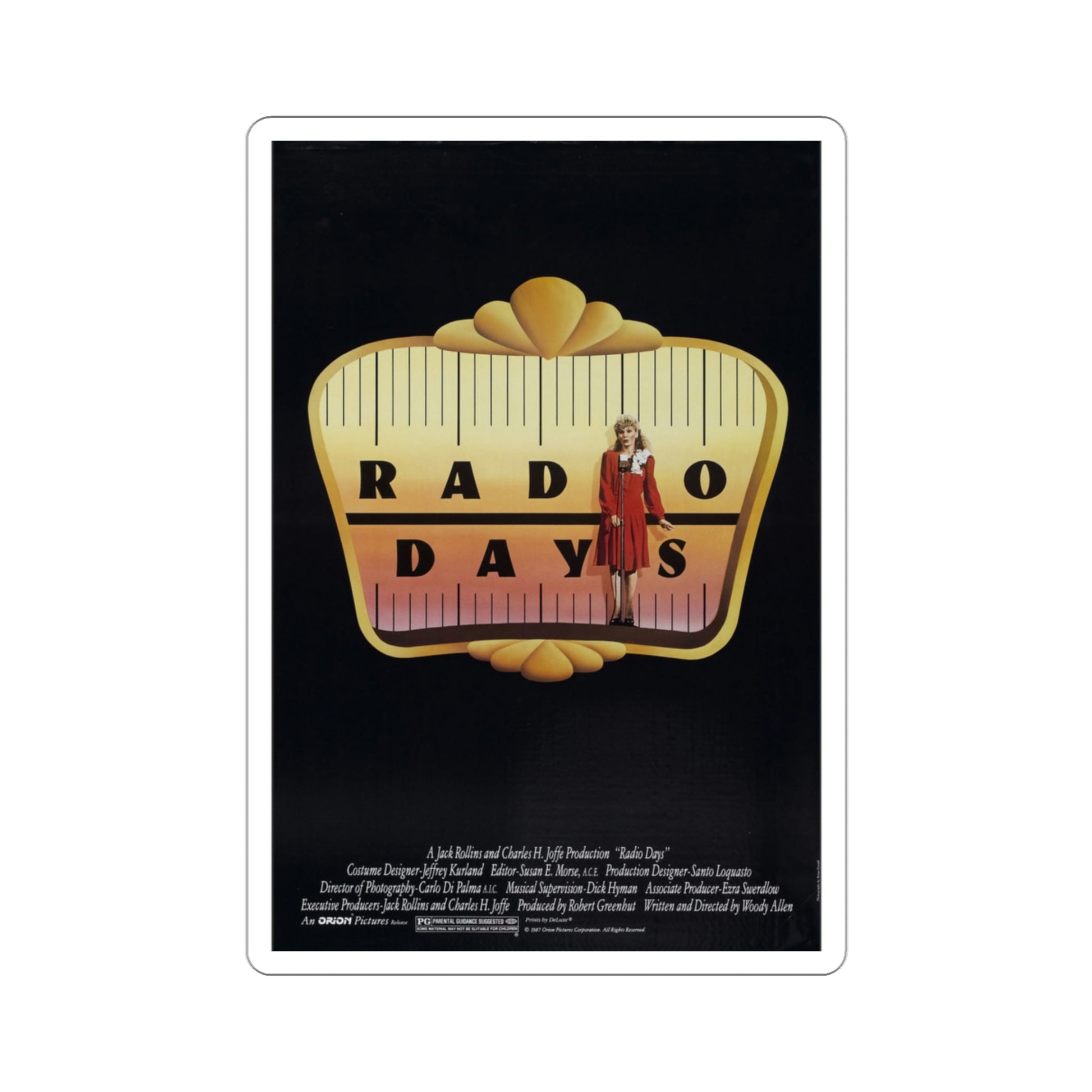 Radio Days 1987 Movie Poster STICKER Vinyl Die-Cut Decal-3 Inch-The Sticker Space