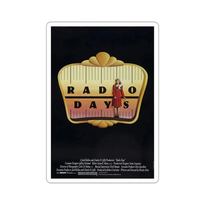 Radio Days 1987 Movie Poster STICKER Vinyl Die-Cut Decal 5 Inch - The Sticker Space