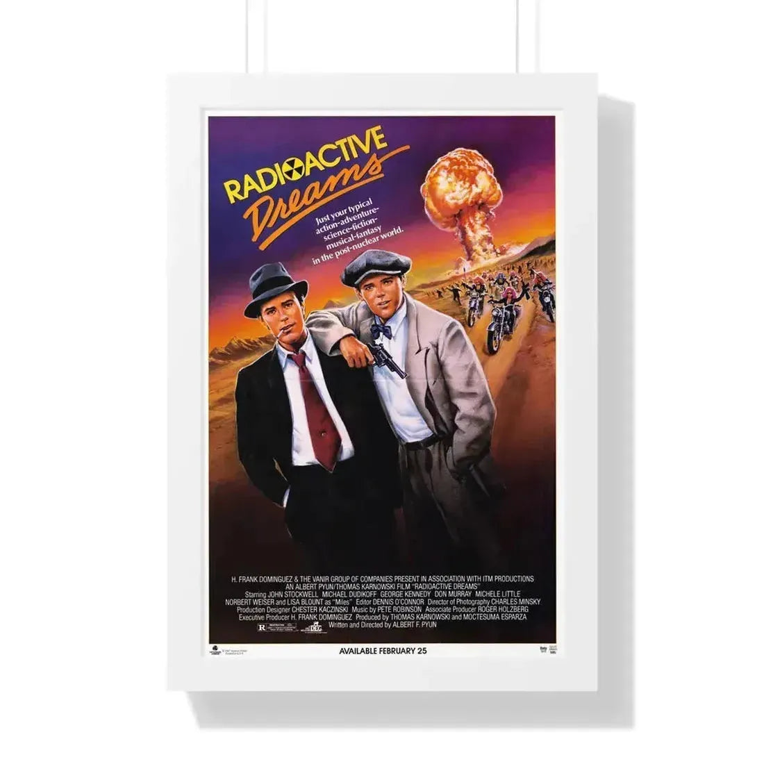 RADIOACTIVE DREAMS 1984 - Framed Movie Poster 16″ x 24″ White - The Sticker Space