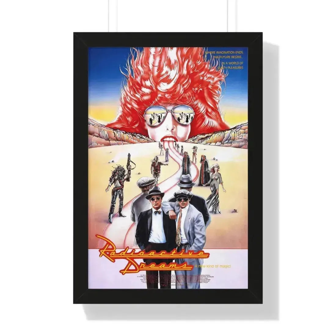 RADIOACTIVE DREAMS (2) 1984 - Framed Movie Poster 16″ x 24″ Black - The Sticker Space