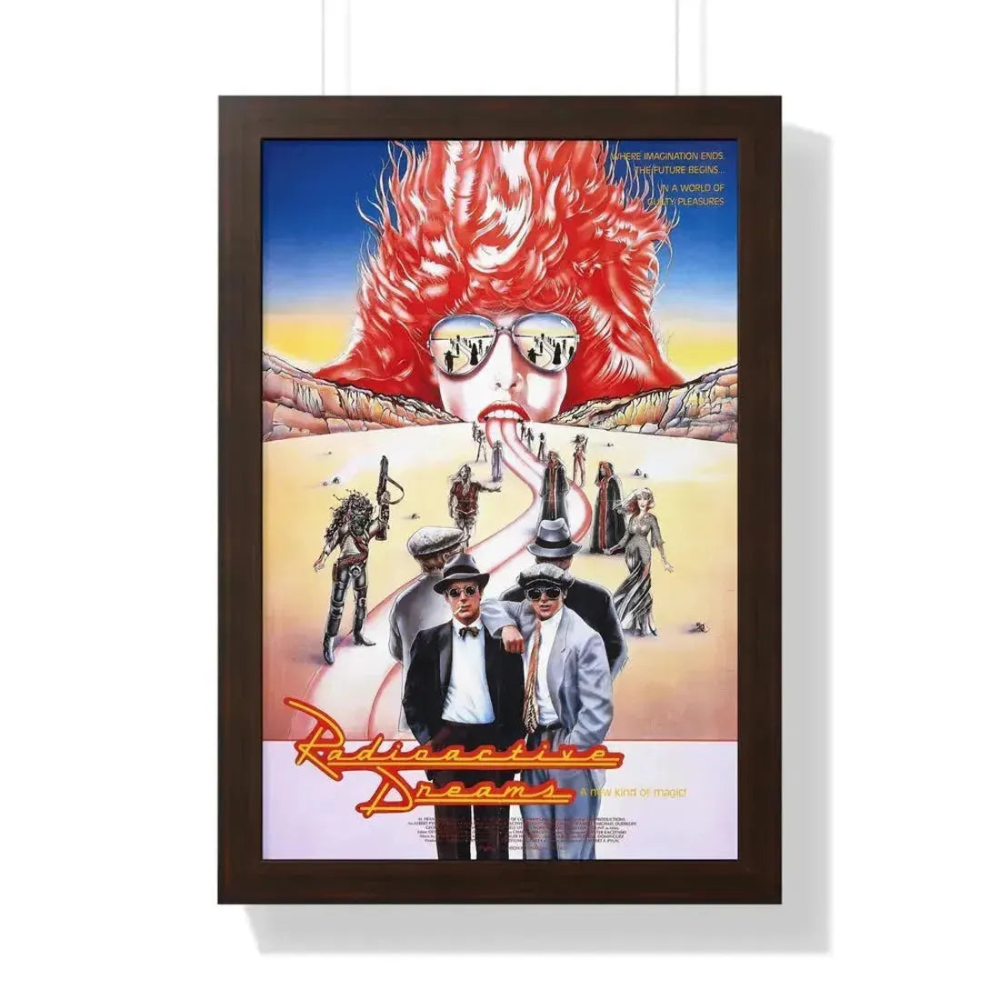 RADIOACTIVE DREAMS (2) 1984 - Framed Movie Poster 16″ x 24″ Walnut - The Sticker Space