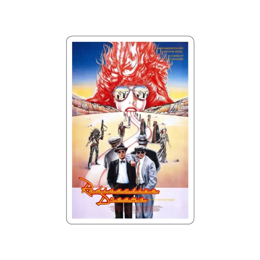 RADIOACTIVE DREAMS (2) 1984 Movie Poster STICKER Vinyl Die-Cut Decal - The Sticker Space