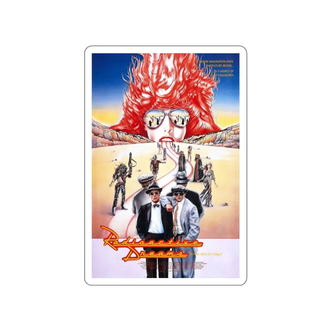 RADIOACTIVE DREAMS (2) 1984 Movie Poster STICKER Vinyl Die-Cut Decal - The Sticker Space
