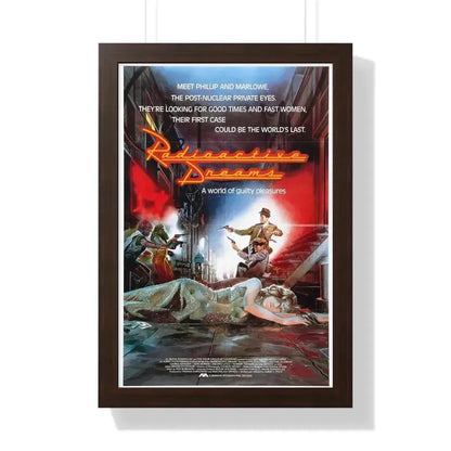 RADIOACTIVE DREAMS (3) 1984 - Framed Movie Poster 16″ x 24″ Walnut - The Sticker Space