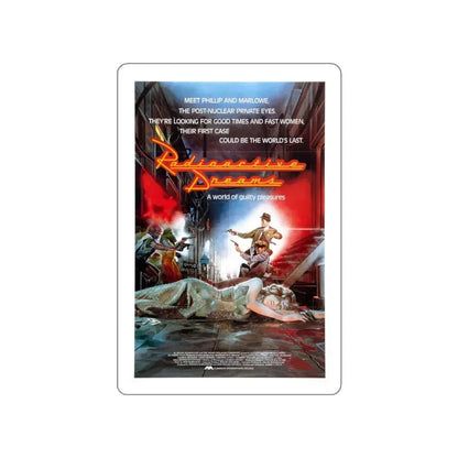 RADIOACTIVE DREAMS (3) 1984 Movie Poster STICKER Vinyl Die-Cut Decal - The Sticker Space