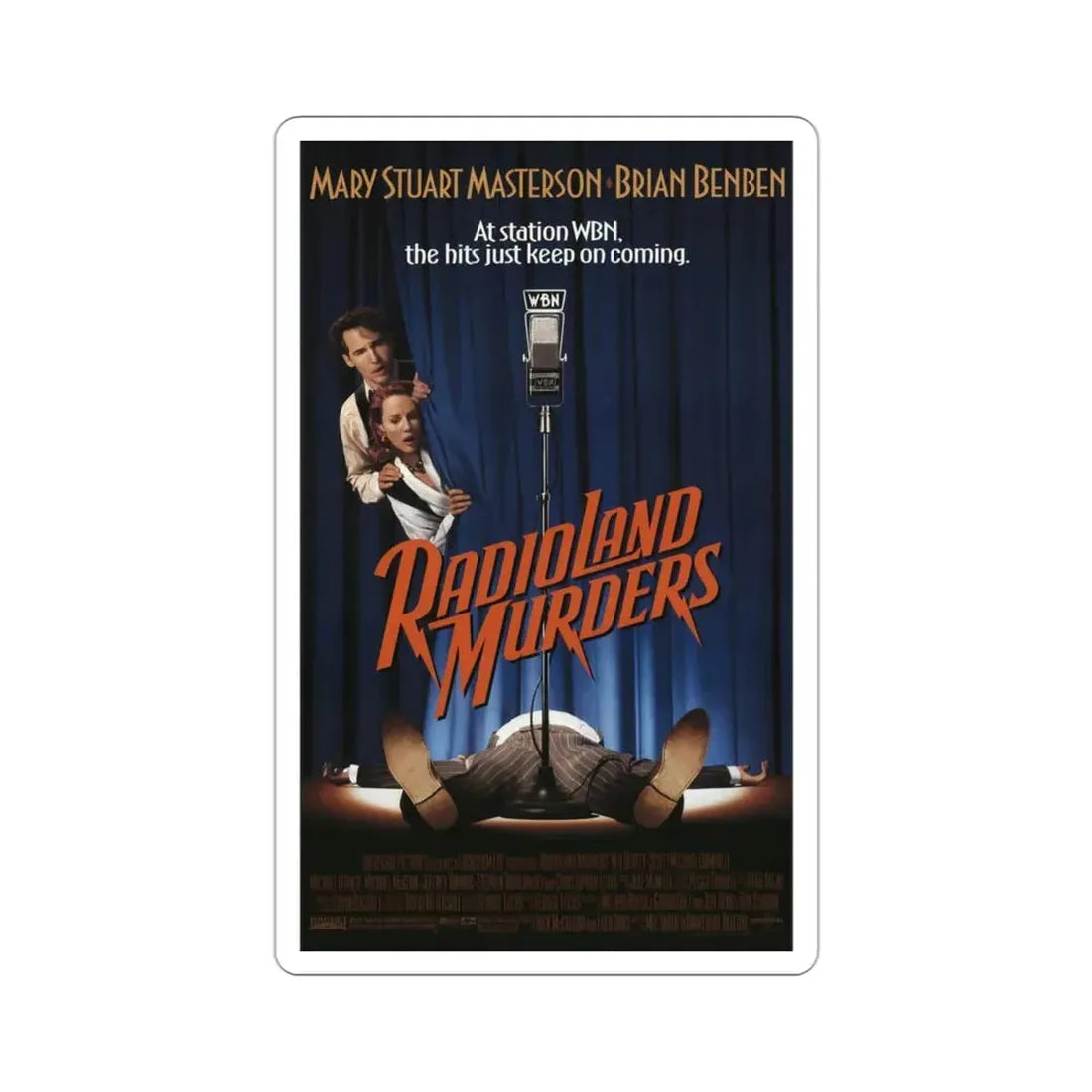 Radioland Murders 1994 Movie Poster STICKER Vinyl Die-Cut Decal 3 Inch - The Sticker Space
